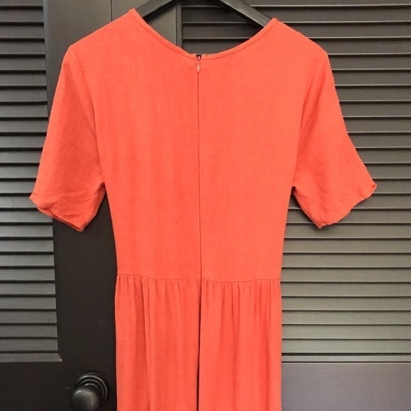 Ces Femme 100% Cotton Cropped Textured Jumpsuit with Front or Back Tie, Size Sm - Picture 9 of 14